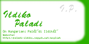 ildiko paladi business card